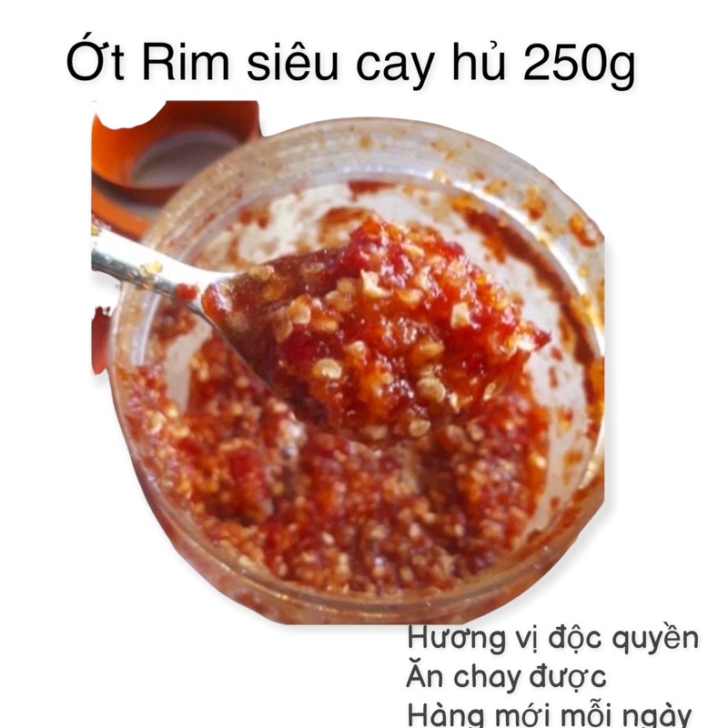 Hủ 200gr ớt rim siêu cayyy dùng chung bánh tráng