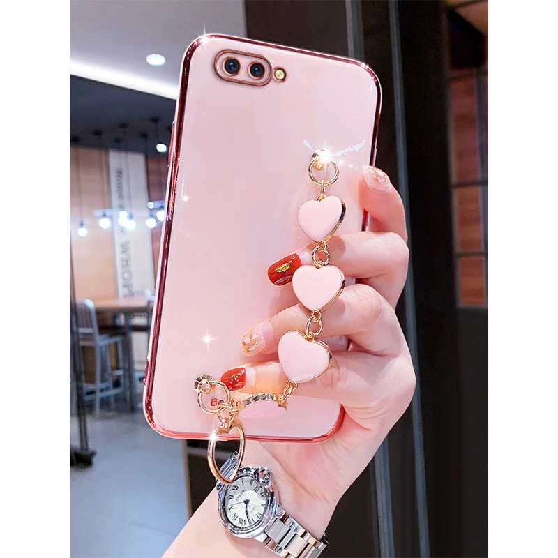 Ốp lưng oppo a3s a12e a5s a12 f5 f1s f11 f9 a31 Ốp Điện Thoại Silicon Mềm Có Dây Đeo Cổ Tay Cho oppo a3s a12e
