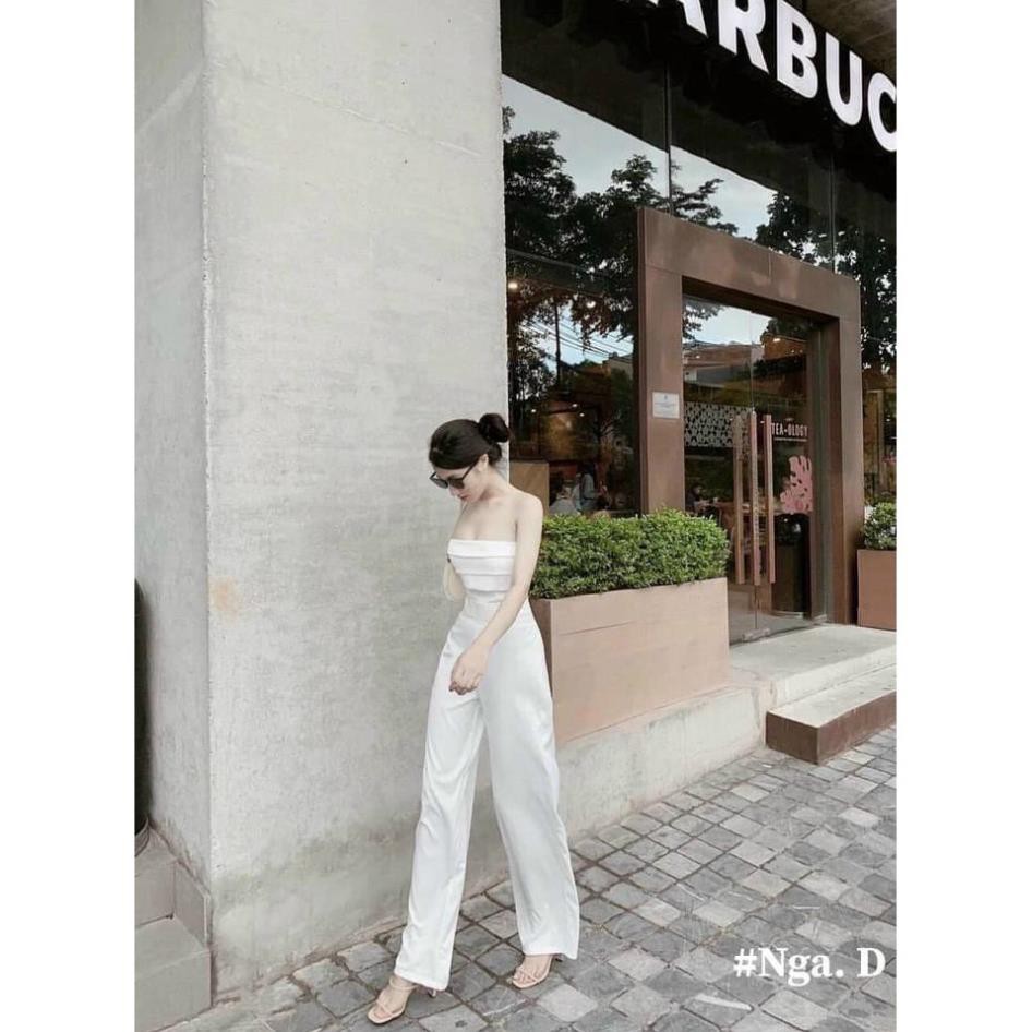 Set Bộ Cúp Ngực Lụa Cao Cấp - Jumpsuit Ống Suông Cúp Ngực  <3 | WebRaoVat - webraovat.net.vn