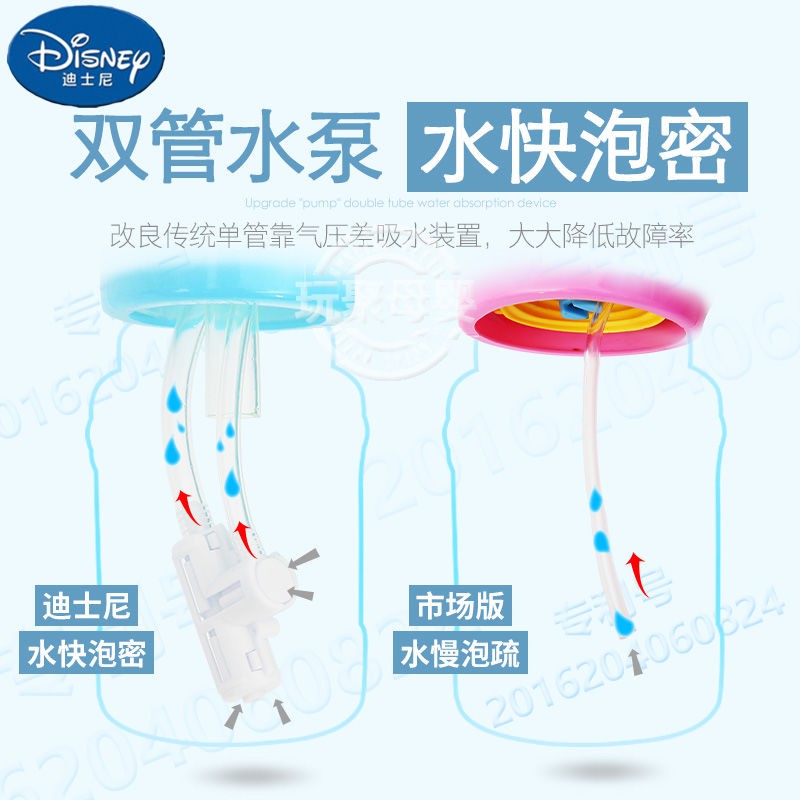bộ đồ rút gỗoto điện๑✕Máy thổi bong bóng trẻ em Disney điện tự động và không thấm nước bổ sung chất lỏng bắn đồ chơi