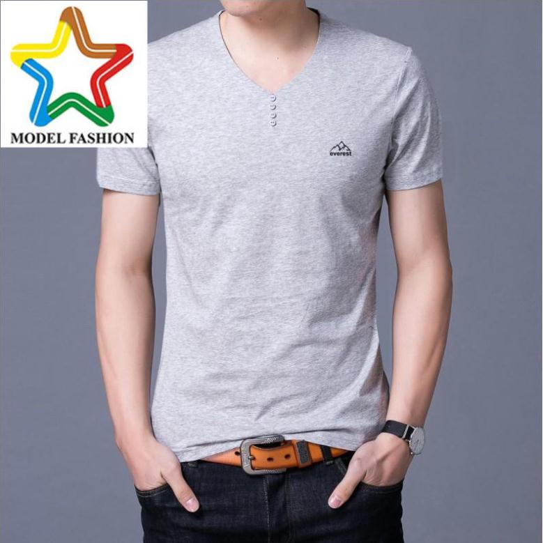 (Chính Hãng) Áo Thun Nam Ngắn Tay Cổ Tim Body aodacc BN06- Xám 🔥𝑭𝑹𝑬𝑬𝑺𝑯𝑰𝑷🔥