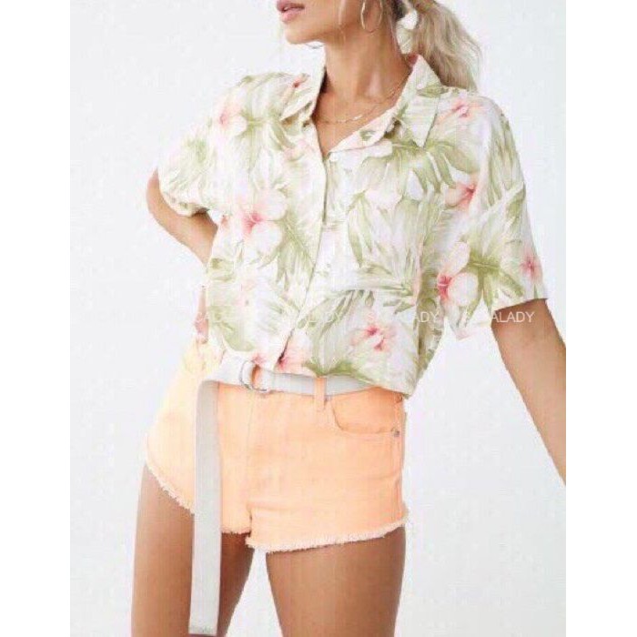 Áo Sơ Mi F21 Cỏ Lá - 3184