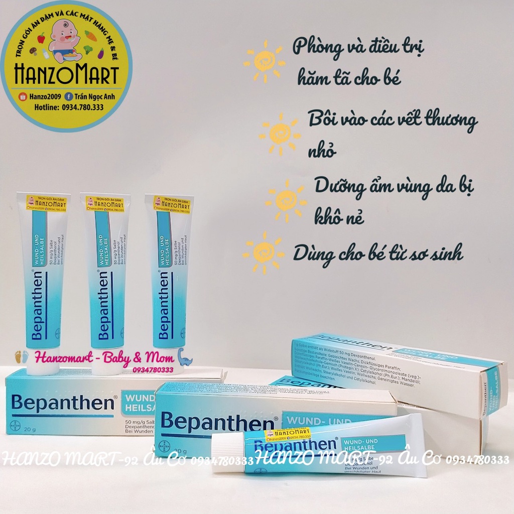 Kem chống hăm Bepanthen 20mg Đức