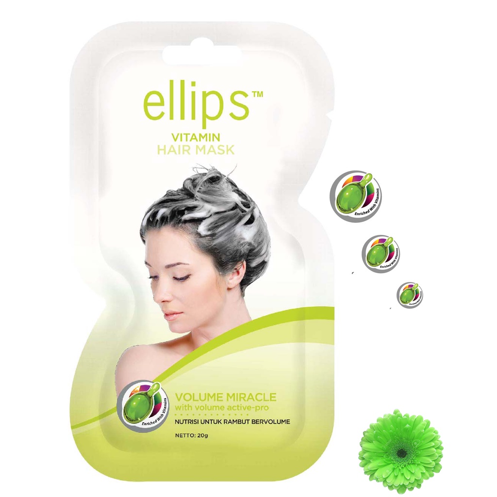 Hair Mask Kem Ủ Tóc Ellips Volume Miracle Sachet cho tóc bồng bềnh quyến rũ gói 20g