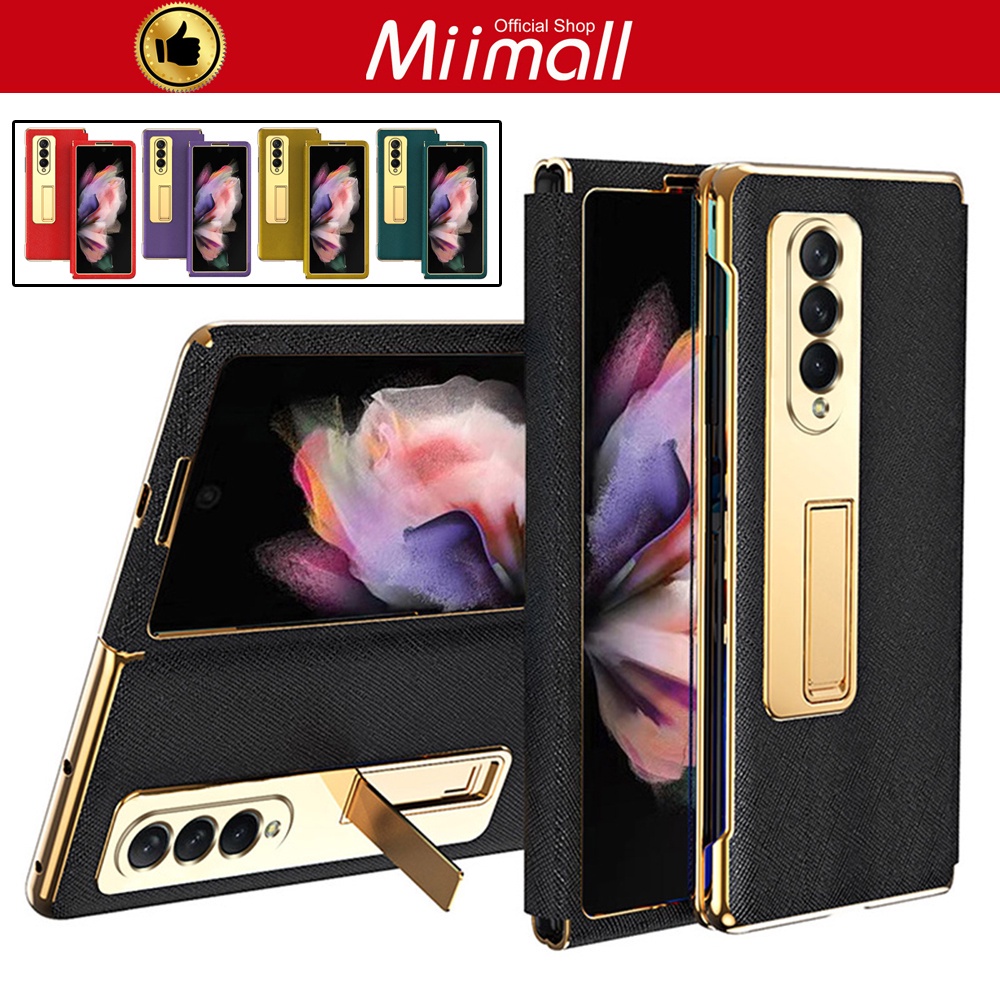 Miimall Ốp Lưng Samsung Galaxy Z Fold 3,Cứng PC Khung + Mạ Điện Siêu Mỏng Chống Trầy Xước Chống Rơi Vỏ Bảo Vệ cho Điện Thoại Galaxy Z Fold 3 Case