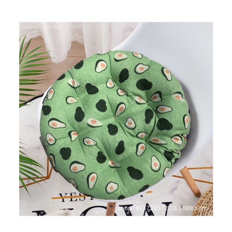 Đệm Ngồi Bệt Tròn Size 40 Cm, Họa Tiết Xinh Xắn Êm Mềm Đàn Hồi