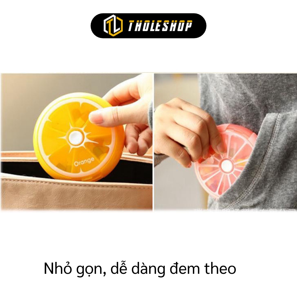 Hộp Chia Thuoc - Hộp Đựng Thuoc7 Ngày Hình Lát Cam Nhỏ Gọn, Dễ Dàng Đem Theo 4337