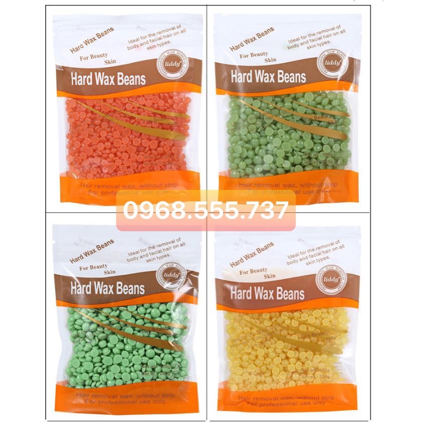 (Free que gỗ) 100g Sáp wax lông Hard wax beans Liddy Chính hãng