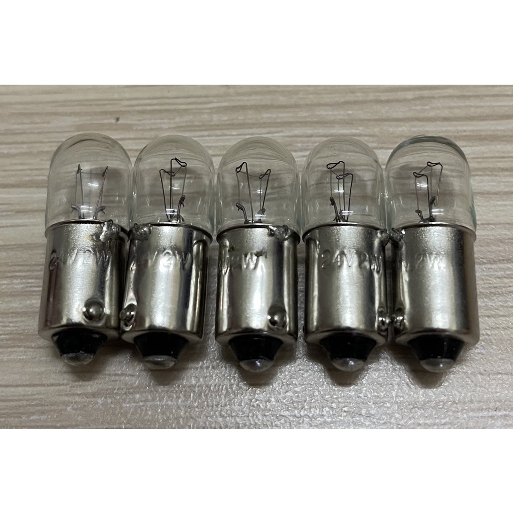 Combo 10 bóng đèn báo chống rung chất lượng cao đuôi gài BA9S - Tubular Indicator Lamp T10x28mm 24V 80mA 2W Ba9s