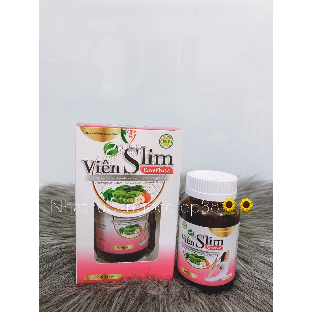 VIÊN SLIM KOREPLUSS giúp tăng cường chuyển hoá chất béo, hỗ trợ giảm cân - Hộp 30 Viên