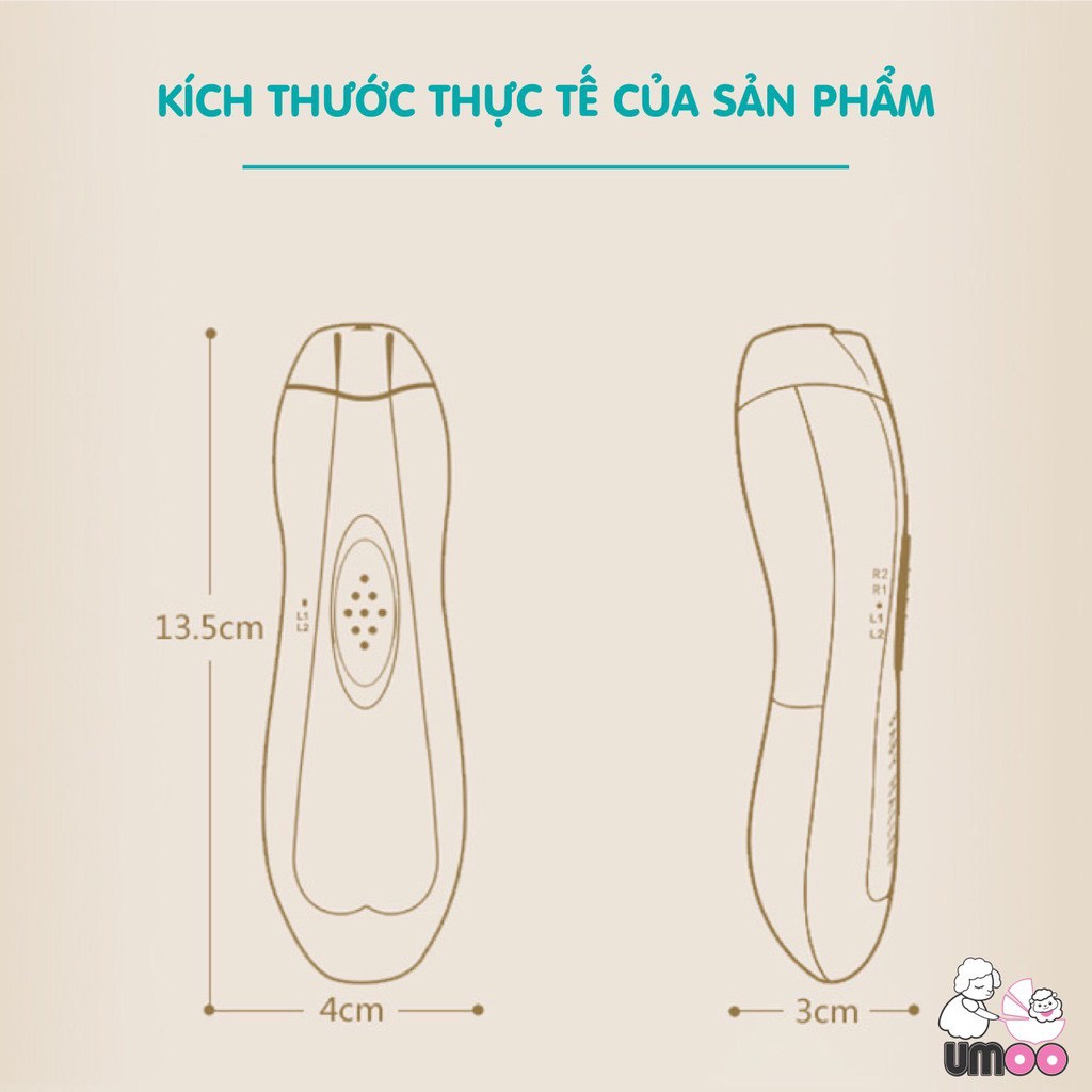 Máy dũa cắt móng tay cho bé, đồ dũa mài móng tay cho trẻ sơ sinh không cảm giác đau thông minh 6 chức năng