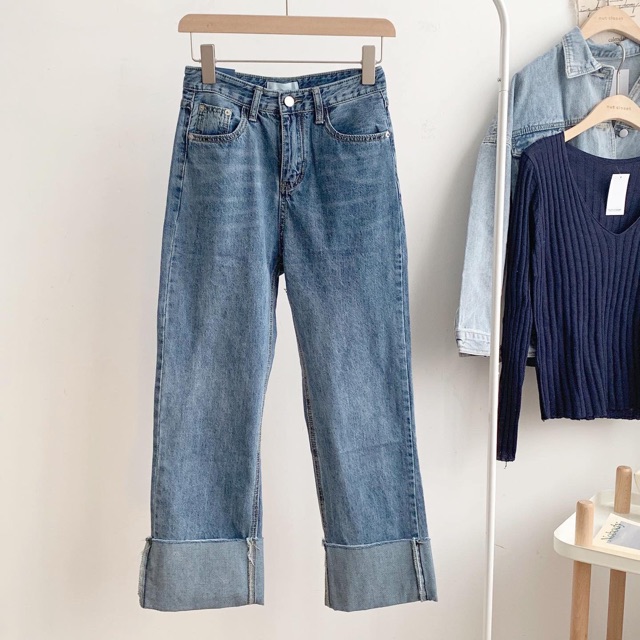 Quần jeans gập gấu_Q847