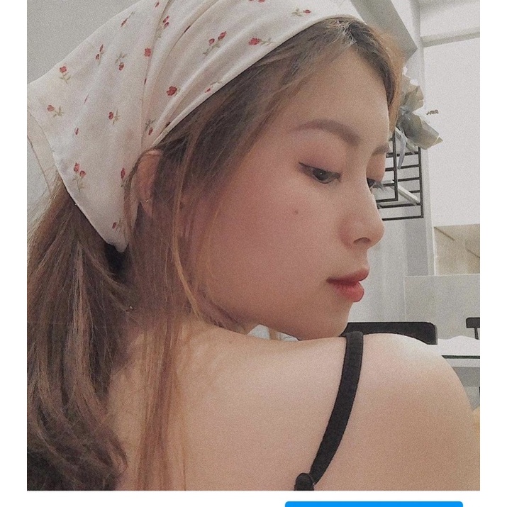 Khăn badana vuông handmade tặng túi lụa