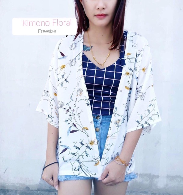 Kimono Hoa Hoạ Tiết