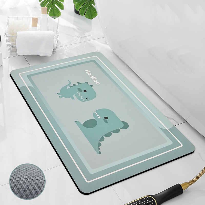 Thảm lót cửa chùi chân MENGNI mềm mại thấm hút tốt chống trượt dành cho phòng tắm