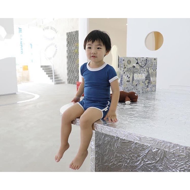 [Hàng chính hãng] Bộ quần áo minky mom cộc tay cho bé (size 100, 110)