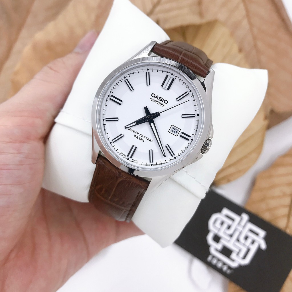 Đồng hồ nam Casio MTS-100 / MTS-100L-7A kính Sapphire, pin 10 năm chính hãng