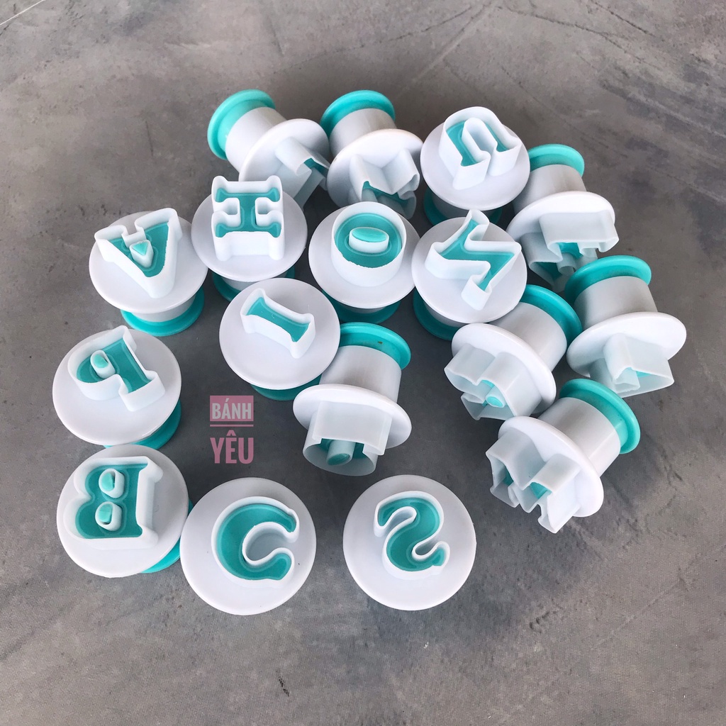 Khuôn Nhấn Bánh Quy/ Fondant 26 Chữ Viết - KH220
