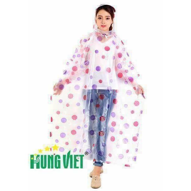 Áo mưa chấm bi