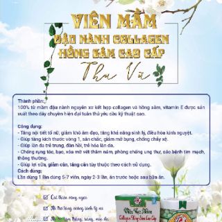 Viên kẹo mầm collagen hồng sâm