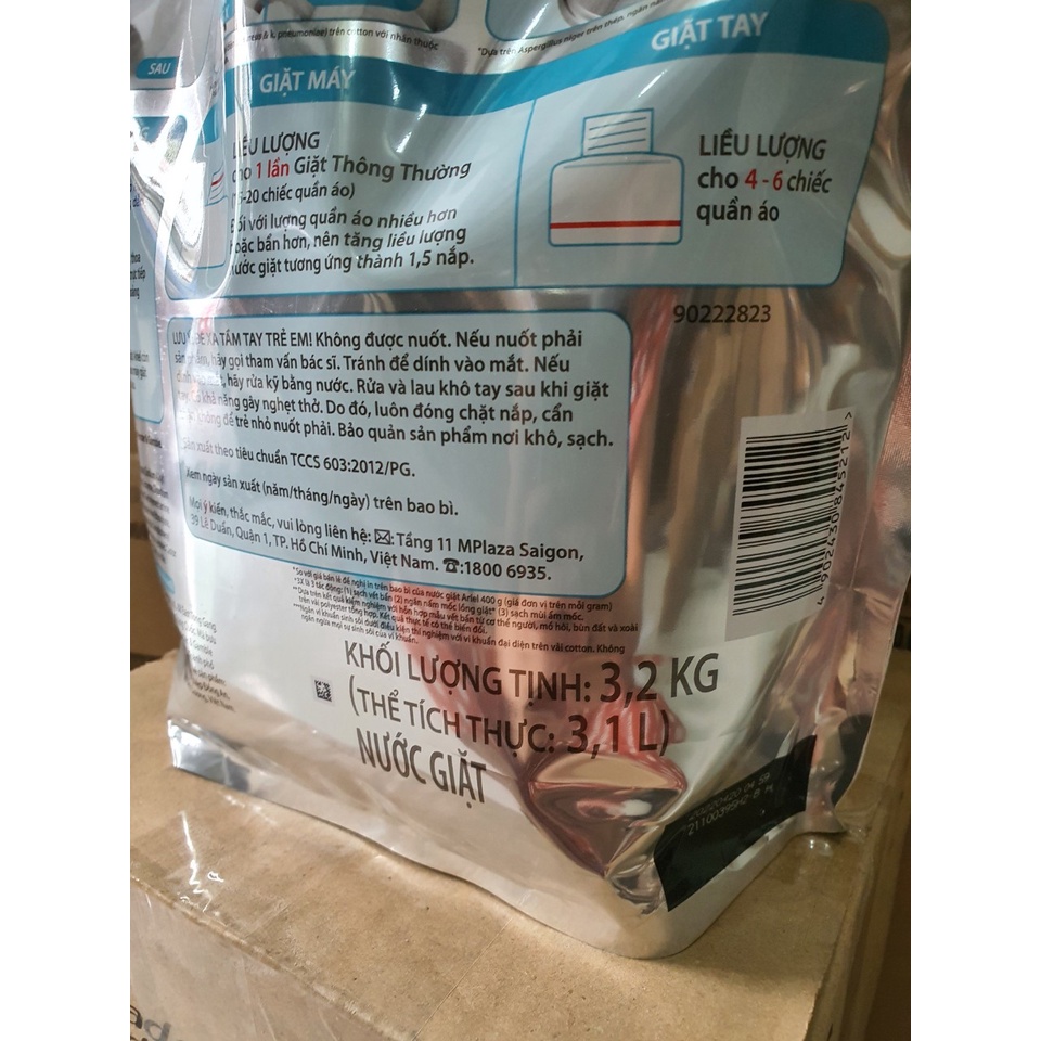 Nước giặt Ariel Matic mẫu mới 3.2kg HSD 20/04/2025