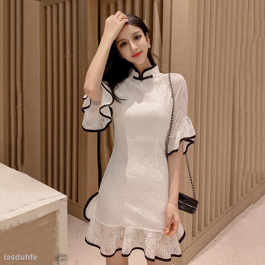 Đầm Sườn Xám Kiểu Đuôi Cá Thiết Kế Ngọt Ngào Cho Nữ | BigBuy360 - bigbuy360.vn