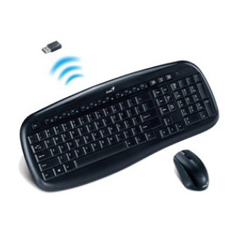 Bộ bàn phím - chuột (M&KB) GENIUS KB-8000 WIRELESS/OPTICAL/MEDIA/BLACK/PC