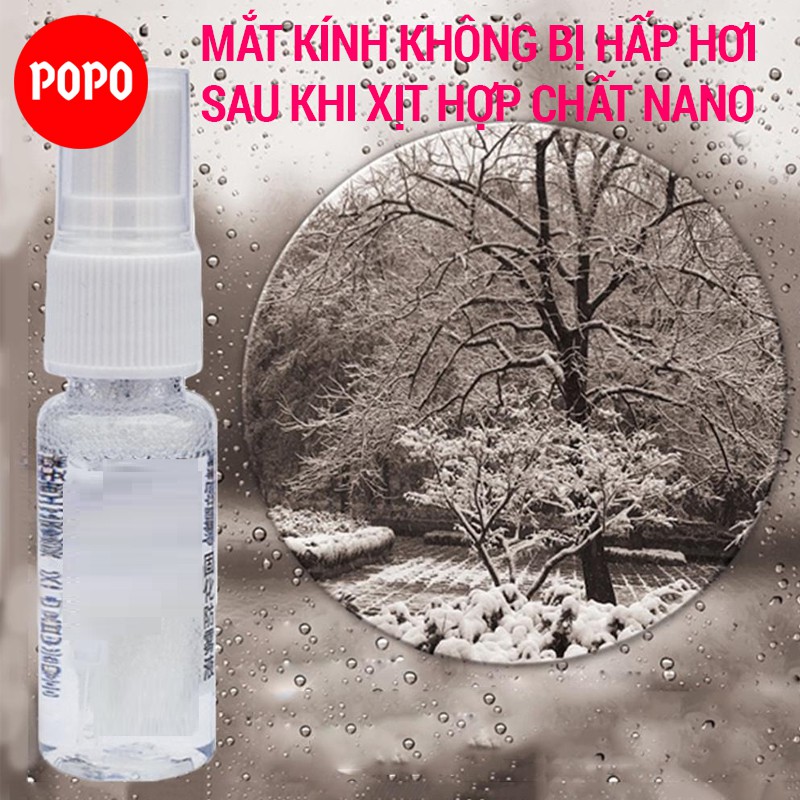 Dung dịch xịt chống mờ kính bơi lặn dung tích 20ml POPO