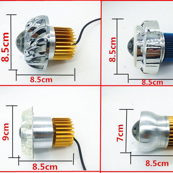 Bóng ma lửa thiên thần mắt quỷ xe máy đèn siêu sáng 12v sửa đổi pha điện tích hợp