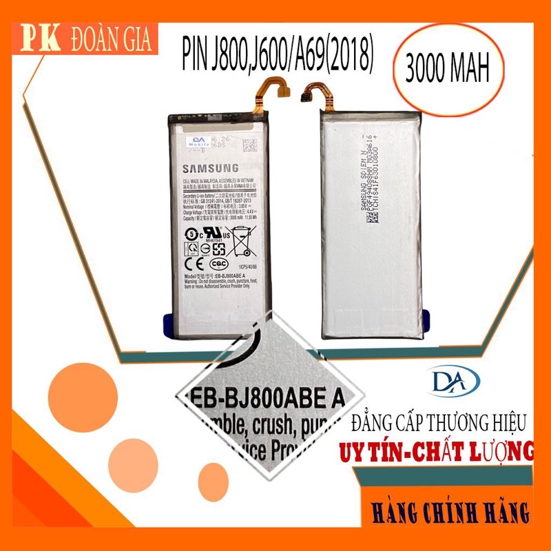 Pin samsung j800.j600.a600 chính hãngHãy cho tôi 1pt tin tưởng-Tôi sẽ trả bạn 99pt hài lòng
