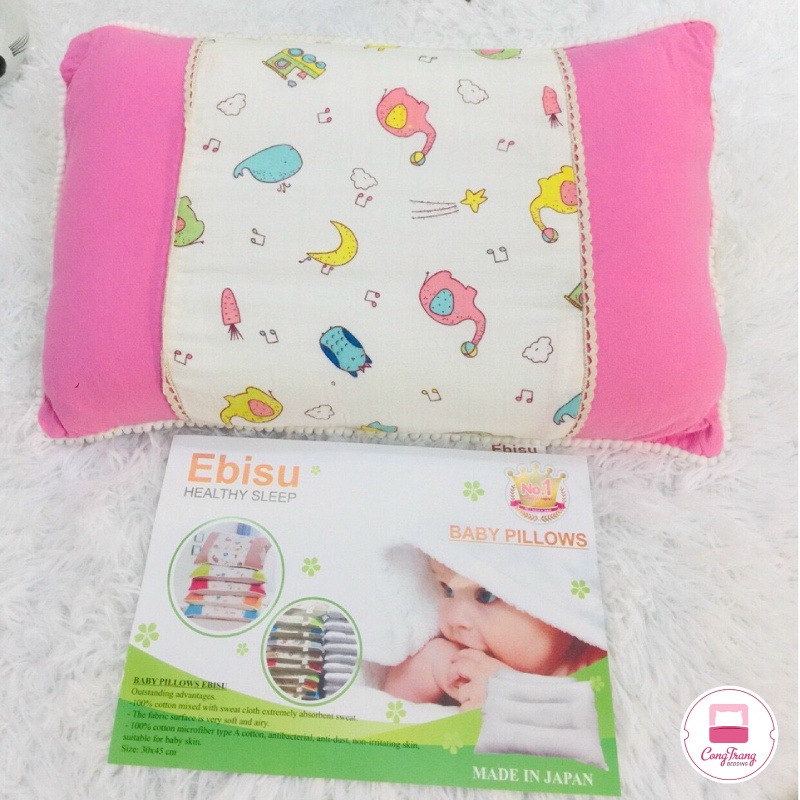 Gối Đầu Trẻ Em 1 Đến 10 Tuổi HOMIES Chất Liệu Vải Xô Nhật Bản Mềm Mát - Kích Thước 25cm x 40cm