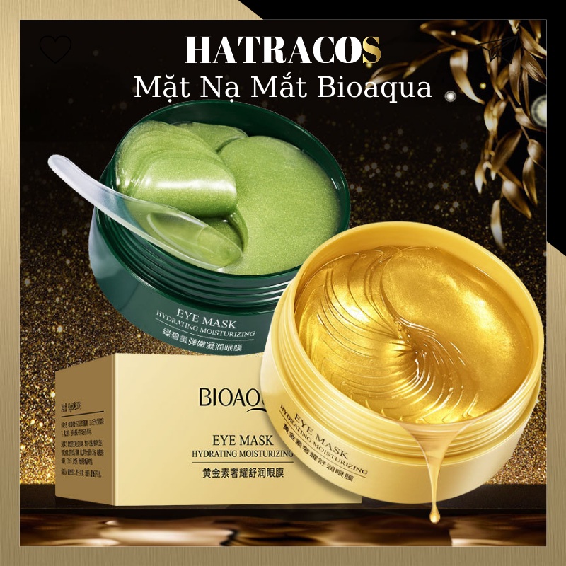 Mặt Nạ Mắt Bioaqua Dưỡng Mắt Đỡ Thâm Mắt Xanh Tảo Biển Và Vàng Collagen Hộp 60 Miếng 80g