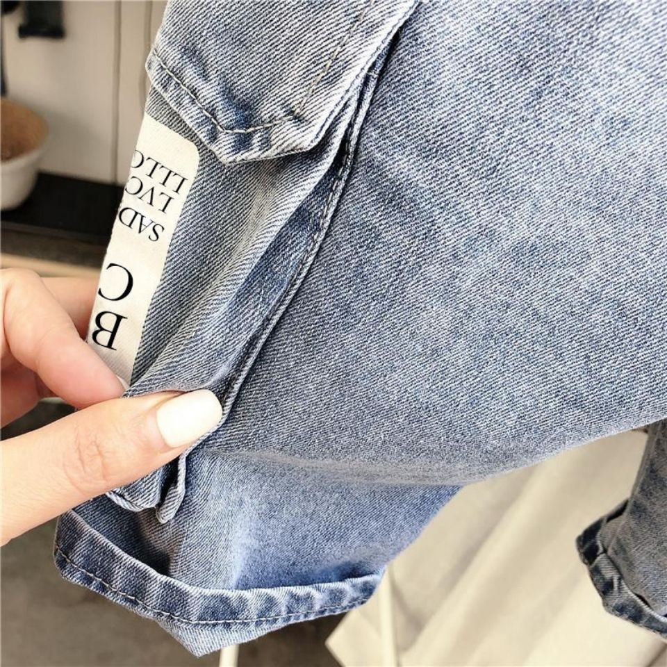 Quần Short Denim Ống Rộng Lưng Thun Thời Trang Mùa Hè Phong Cách Mới Dành Cho Bé Trai