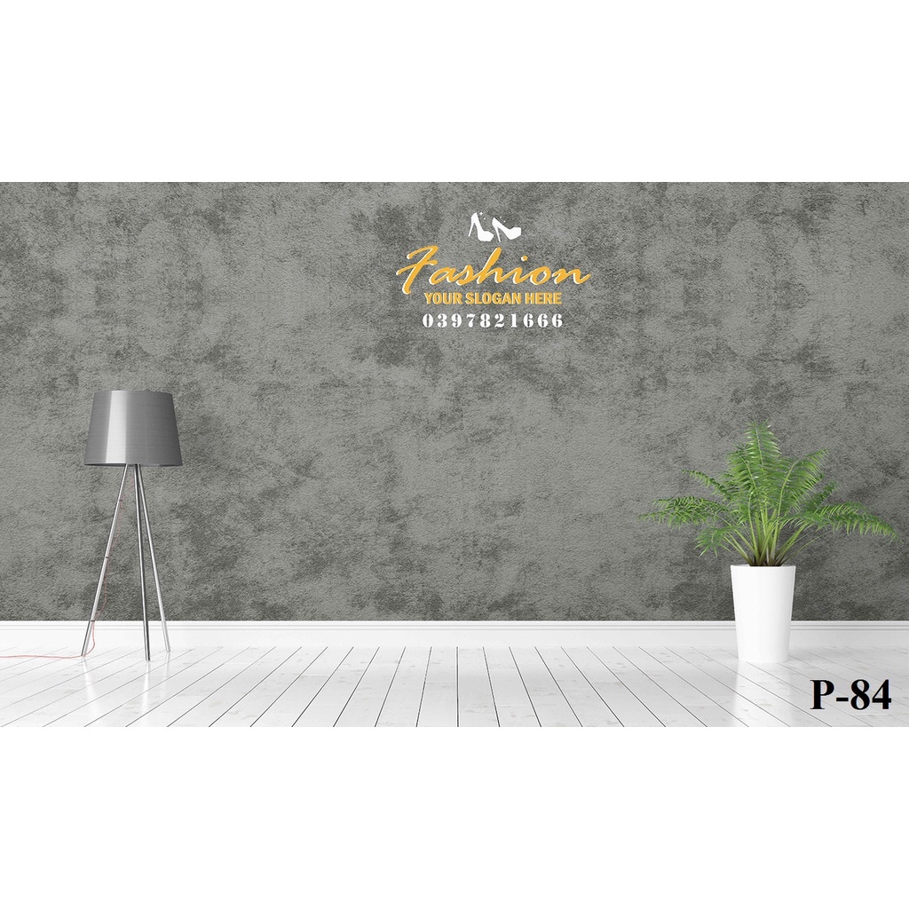Phông nền màu xám xi măng giành cho salon tóc, studio,thời trang khổ rộng