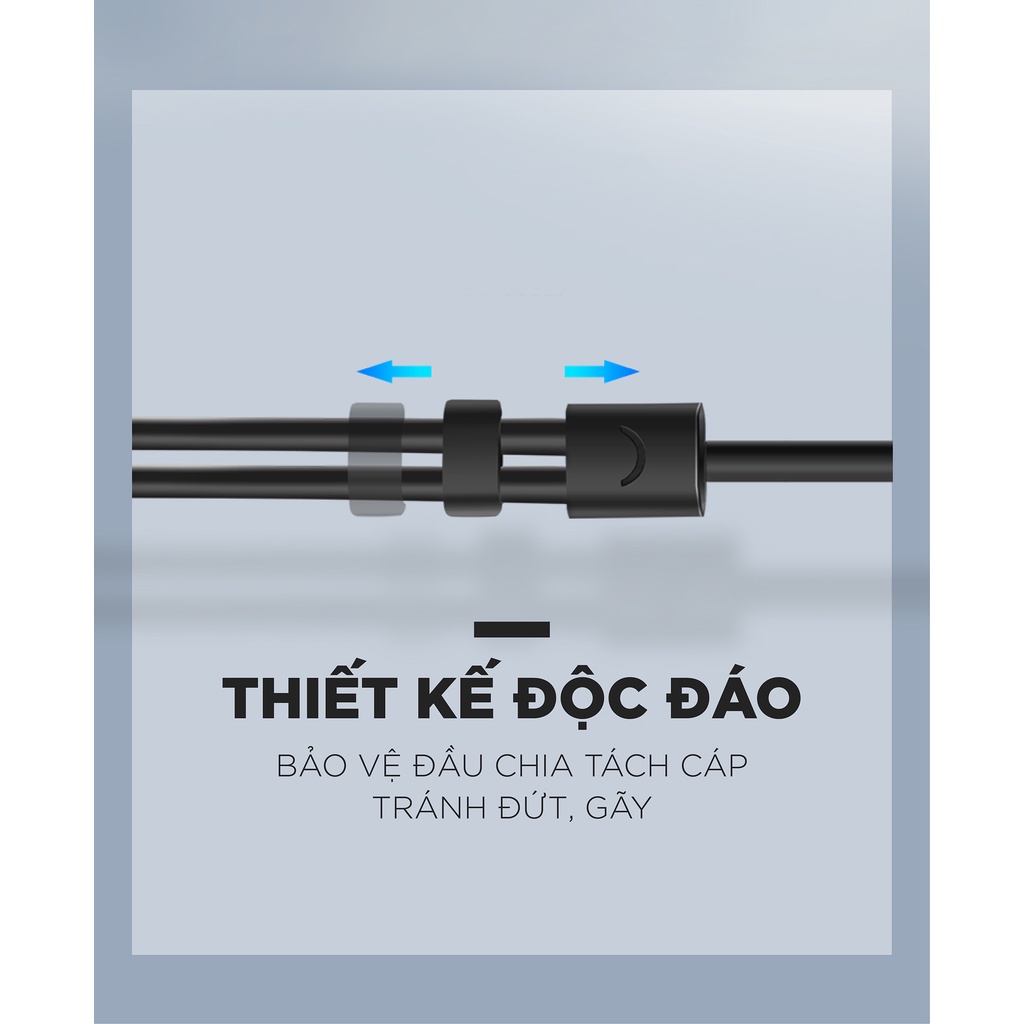 Dây âm thanh chuyển đầu tai nghe 3.5mm cái sang 2 Micro và tai nghe dài 20CM UGREEN AV140
