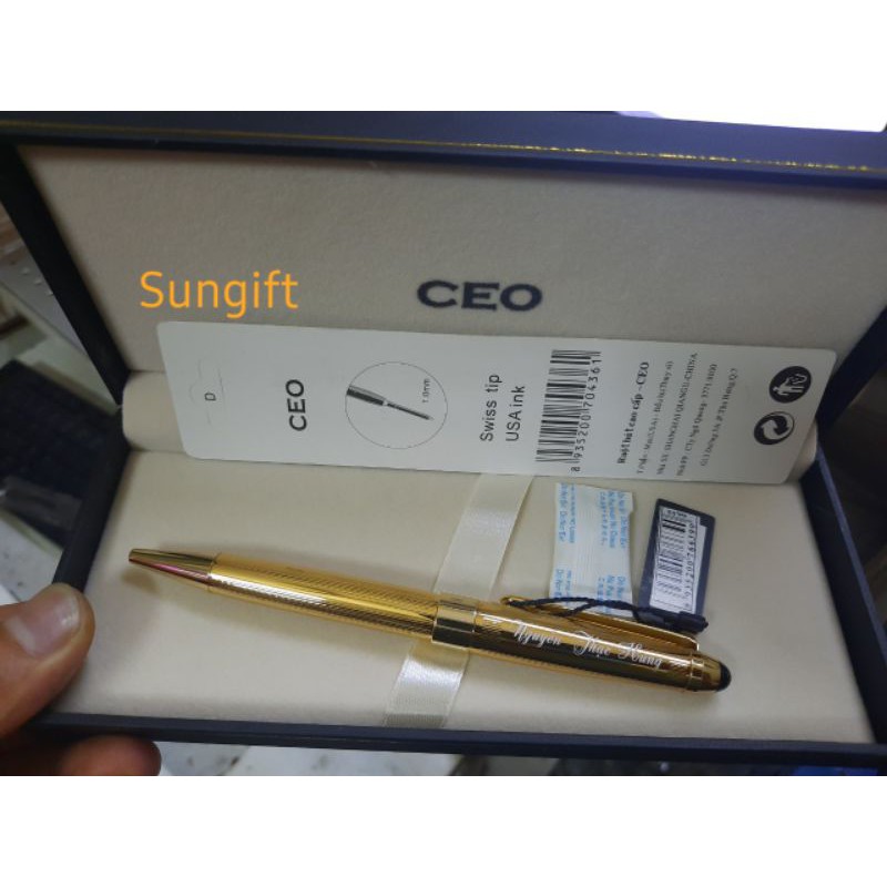 [SUNGIFT] Bút ký CEO gold vàng cao cấp khắc tên miễn phí theo yêu cầu