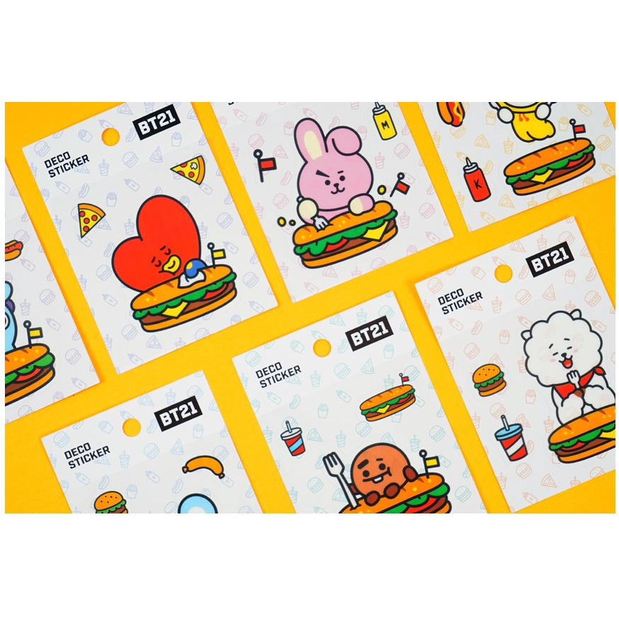 Miếng dán trang trí in hình BT21 Goods BITE