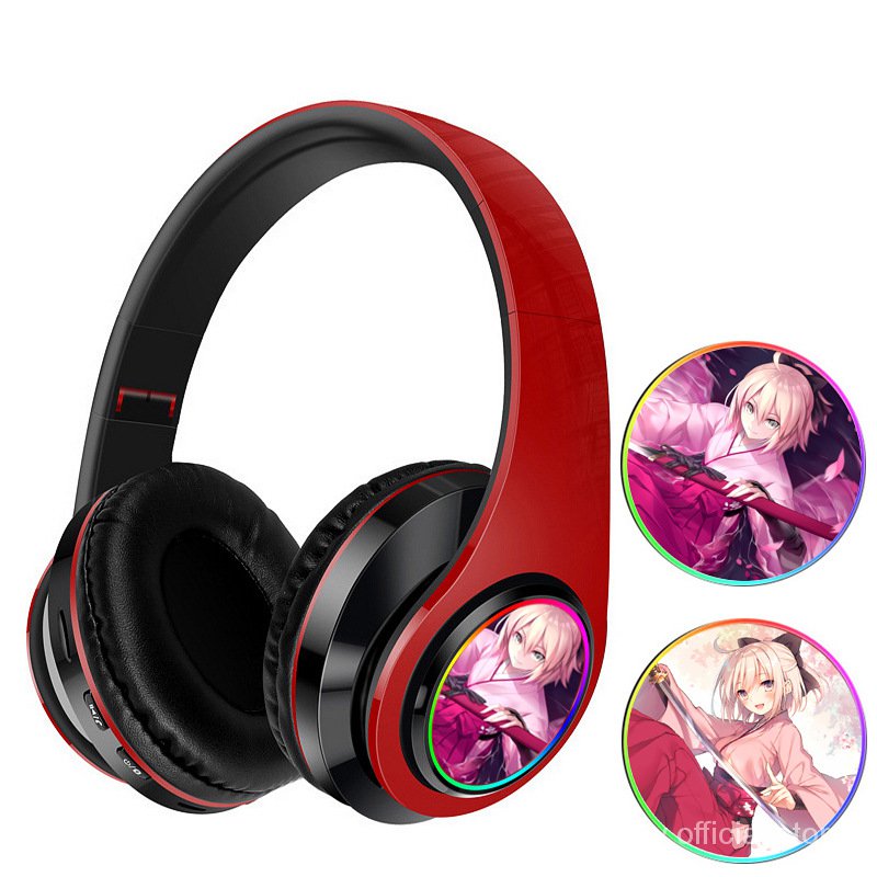 (Hàng Mới Về) Tai Nghe Bluetooth Không Dây Dạ Quang Hình Anime