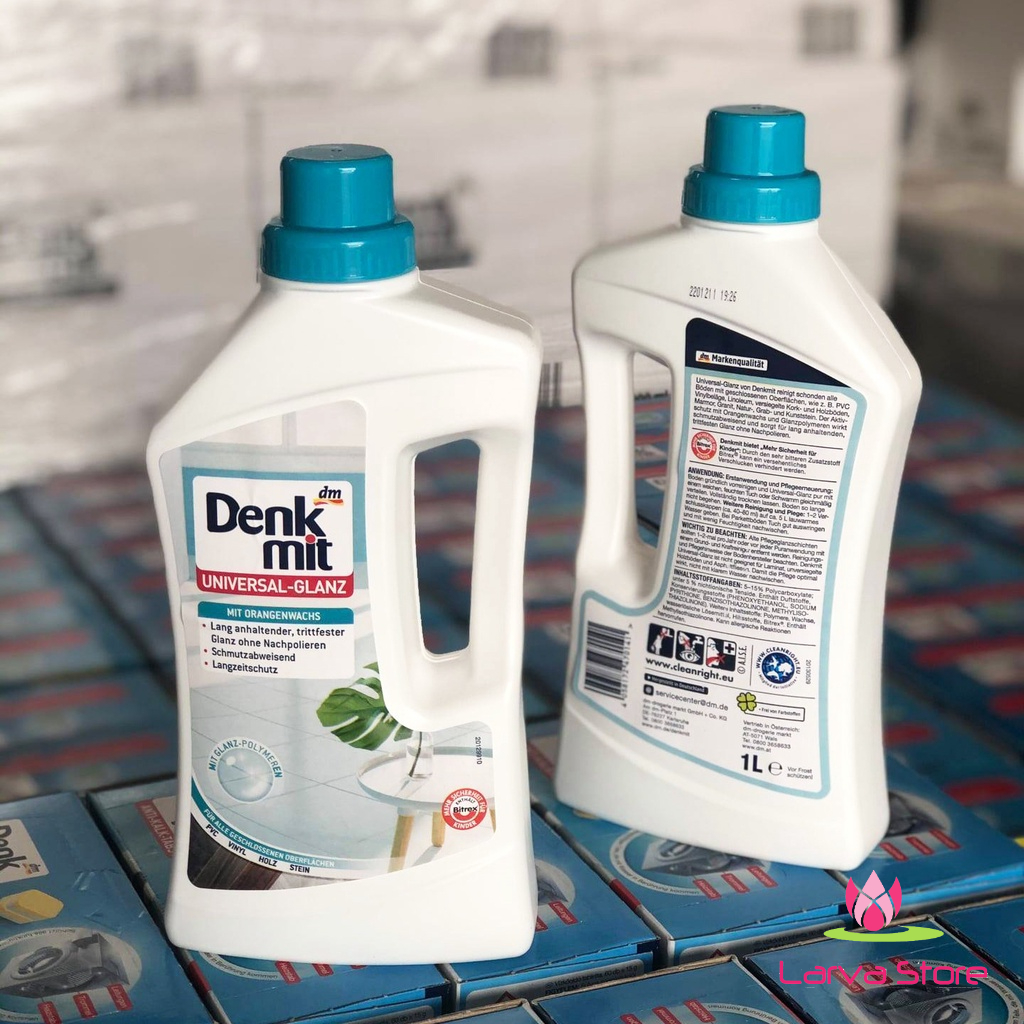 [Nội Địa Đức] Nước Lau Sàn Gỗ Và Sàn Gạch Denkmit Bodenreiniger Universal-Glanz 1 Lít - Larva Store