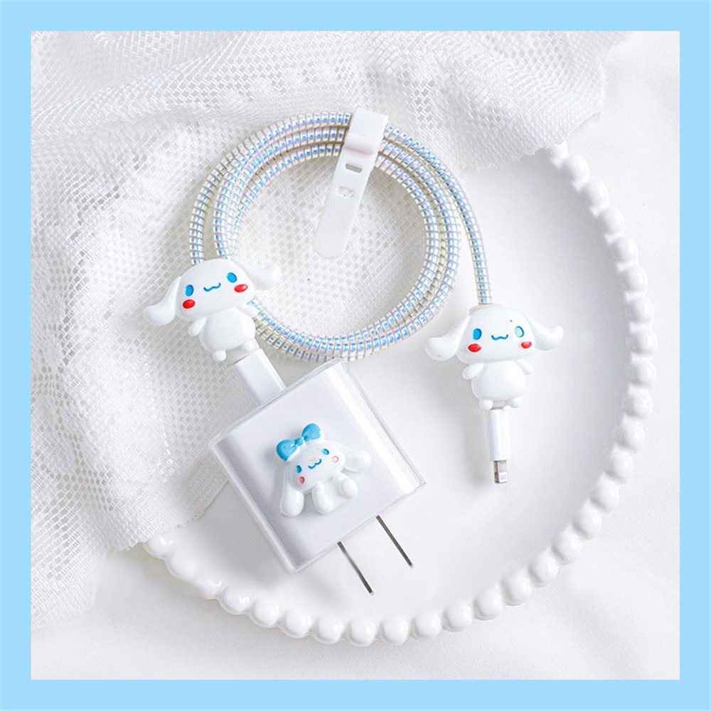 Vỏ Silicon Bảo Vệ Dây Cáp Sạc Iphone 18 / 20W Hình Phi Hành Gia Dễ Thương Ốp