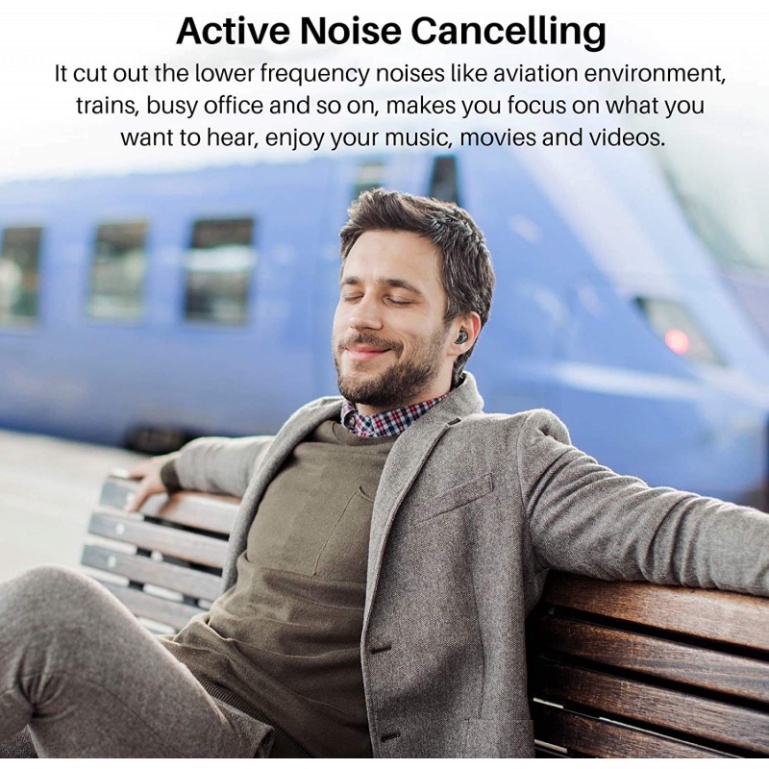 Tai Nghe Bluetooth TOZO NC7 Hybrid Chống Ồn Cao Cấp ANC TWS 5.0 Chống Nước IPX6, Tai Nghe Không Dây Siêu Êm Chính Hãng