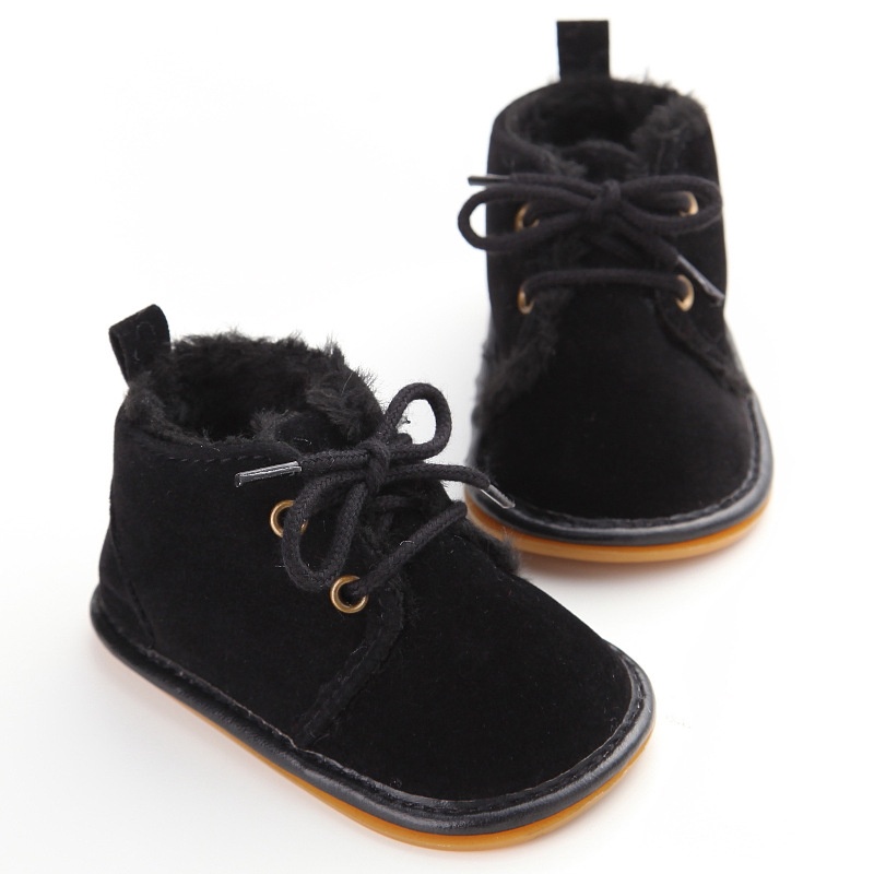 Giày Bốt Cotton Đế Cao Su Giữ Ấm Mùa Đông Mới Cho Bé Trai Bé Gái Sơ Sinh Tập Đi