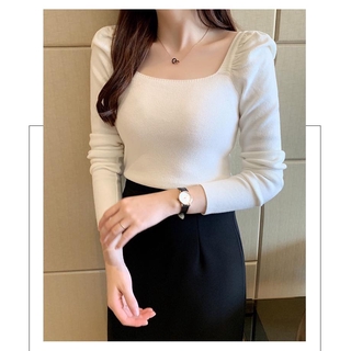 Áo cổ vuông tay bồng