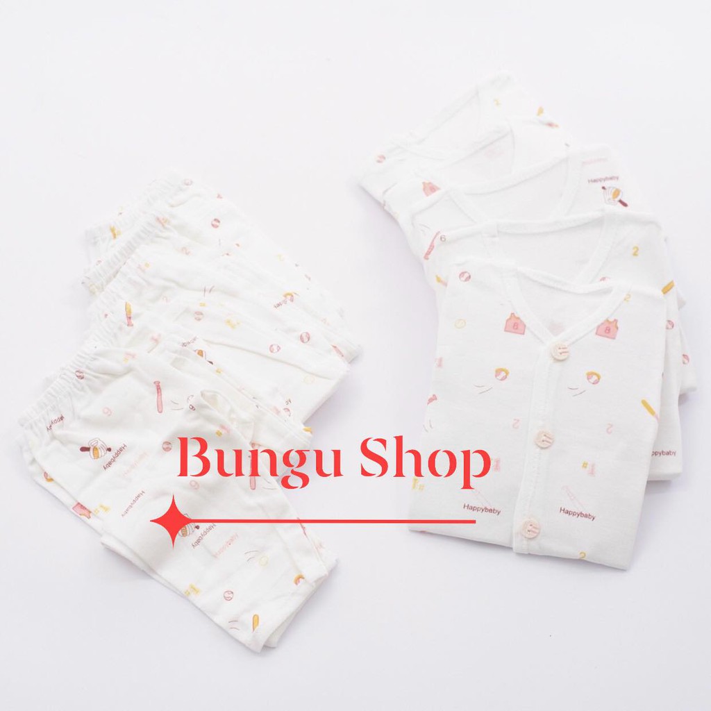 🔥FREESHIP🔥 Bộ quần áo sơ sinh cotton dài tay cho bé trai, bé gái xuất Nhật - Bungu Shop