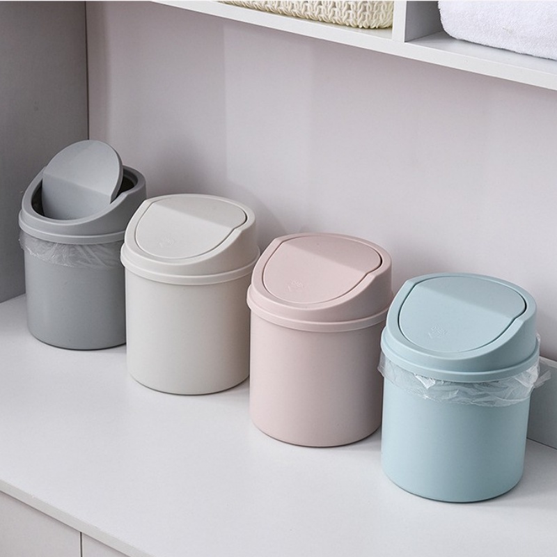 Thùng Đựng Rác Mini Nắp Lật Chống Rơi Thời Trang Cho Phòng Tắm / Văn Phòng