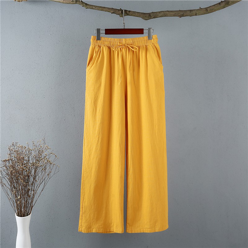 MQ Fashion - Quần đũi ống rộng dáng dài, cạp thun co giãn, chất đũi xước, siêu mát, siêu thoáng - Hottrend 2021