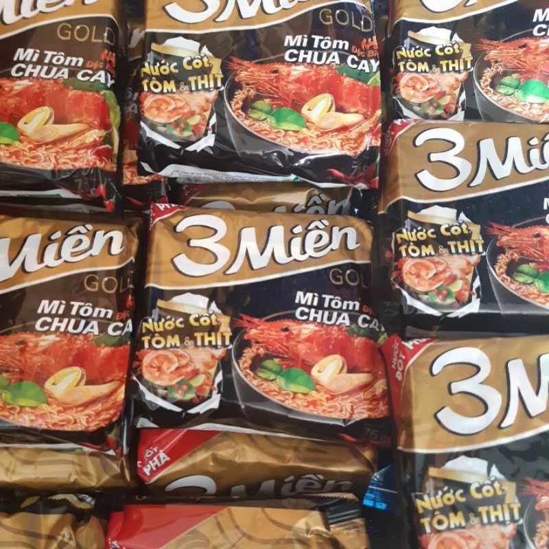 combo 5 gói mì 3 miền gold