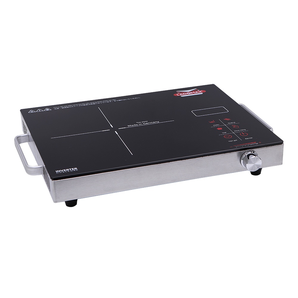 Bếp hồng ngoại 2200W Ladomax HA-666 điều khiển cảm ứng, khung thép không gỉ chắc chắn - Màu inox