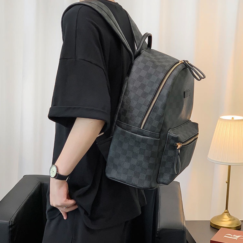 Balo da thời trang nam nữ balo lv da PU cao cấp chống nước cặp đi học đi chơi ulzzang balo đựng laptop 14 inh - ZINLY