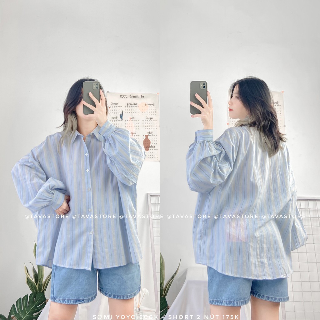 Quần short jean 2 nút